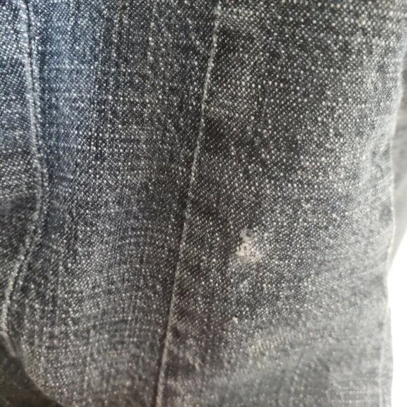 Obey ♡ Double Breasted Lightweight Chambray Jacket w Wooden Buttons - Picture 9 of 10